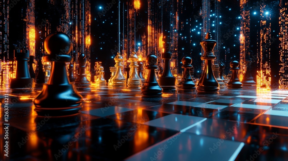 Poster the application of chess board game principles to business idea development and competitive strategy