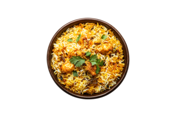 Delicious Chicken Biryani Aromatic Rice Dish Indian Cuisine Savory Flavorful Meal