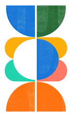 PNG Geometric shapes design art.