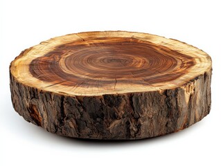 Natural Wooden Round Tabletop Display for Rustic Decor and Crafts