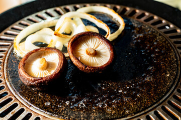 焼肉のシイタケ