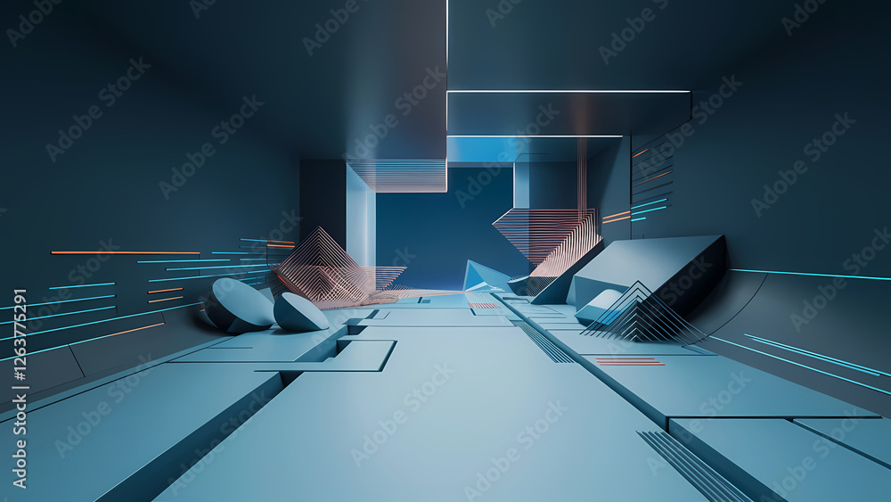 Poster a modern dark blue background with a beautiful color gradient that transitions smoothly from dark to