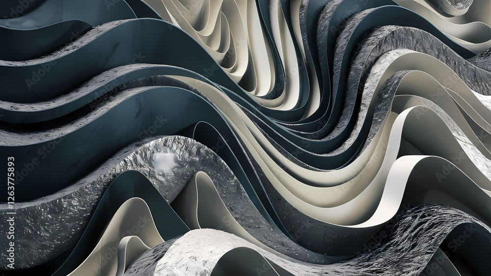 Fototapete an abstract background featuring a unique abstract wave design and light waves that create an ombre 