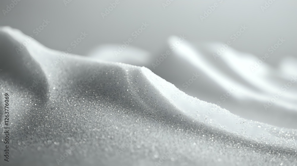 Aufkleber sensual abstract black and white macro photography of curves and shadows on glittery surface creates