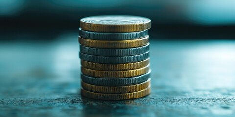 Money Pile on Cement