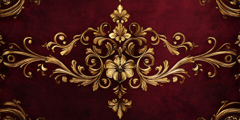Elegant Deep Burgundy and Gold Tones for Luxury Design