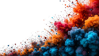 Explosion border isolated on white background