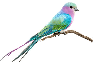 Obraz premium Vibrant Bird Perches on Branch, Transparent Background Image