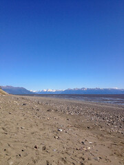 Looking down the beach from Kincaid Park, Anchorage, Alaska