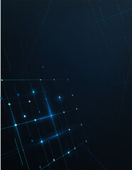 Futuristic digital blue line technology background, glowing lines innovation and connection network background for tech event poster or presentation product business