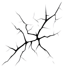 PNG Silhouette of cracks art silhouette design.