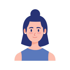 Friendly Woman Character Vector Illustration