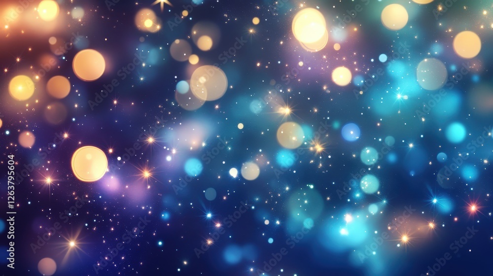Poster festive lights sparkling bokeh background abstract