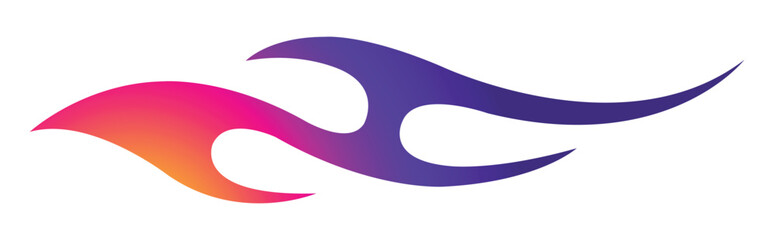 Sports car Speed fire flame decal vinyl sticker. Racing car tribal fire flames vector eps graphic. Side vehicle decoration for car, auto, truck, boat, suv, motorcycle.