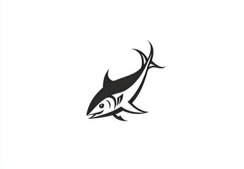 Fototapeta premium minimalist modern fishing icon template illustration