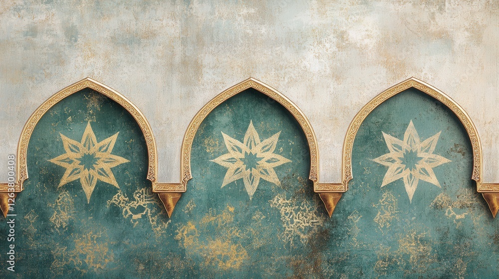 Aufkleber ornate arabic architecture with intricate patterns and textures