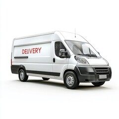 Naklejka premium Delivery Van mockup with the word 