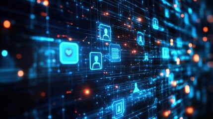 Fototapeta premium An account settings screen displays comprehensive data protection notices emphasizing user rights and providing clear explanations of data usage alongside visually engaging icons that