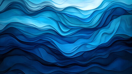 deep blue ocean waves layers