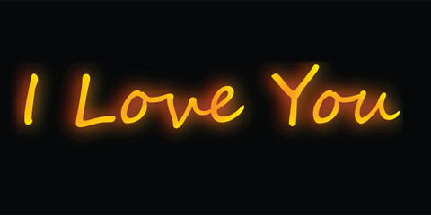 Obraz premium LOVE YOU. Continuous line script. Cursive text love you. Lettering vector illustration for poster, card, banner valentine day, wedding. Hand drawn word - love you, red heart. Print for tee, t-shirt.