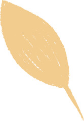 Hand Drawn Crayon Leaf
