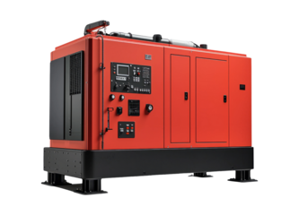 Heavy Duty Generator on Transparent Background
