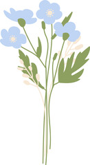 Wildflowers Bouquet Hand Drawn