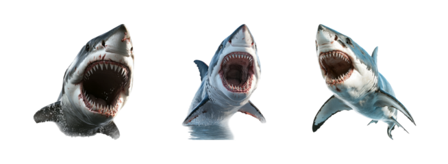 Majestic Sharks in Various Poses and Designs