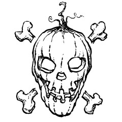 Crossbones Jack-o-Lantern