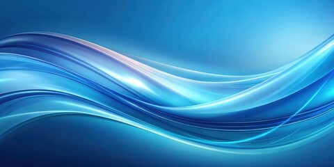 Fototapeta premium Abstract blue background with smooth gradients and flowing curves