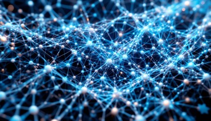 Abstract Network Connection Digital Nodes Global Network Data Visualization Futuristic Technology