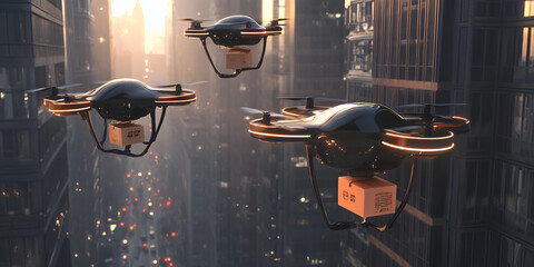 Drones Delivering Packages in an Urban Setting