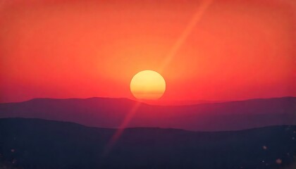 Fototapeta premium Captivating sunset scenic landscape photography warm atmosphere wide angle gradients and vintage hues