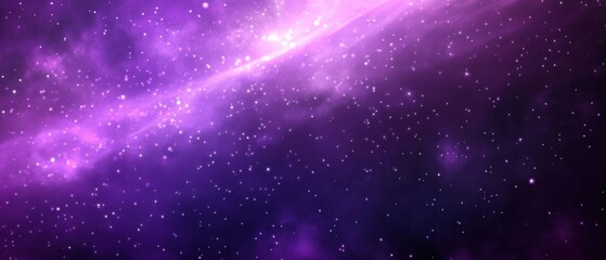 Fototapeta premium Purple and violet nebula, galaxy, and stars in outer space Cosmic background with stardust, glowing clouds, and celestial light Concept of astronomy, universe, and deep space exploration