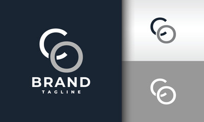 monogram letter CO logo