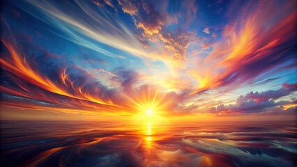 Obraz premium Abstract sunrise art. High-resolution, stunning depth of field creates a captivating background image.