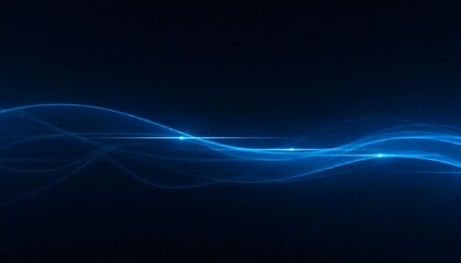 Obraz premium Electric blue wave motion dark futuristic setting digital art abstract environment dynamic viewpoint sci-fi concept