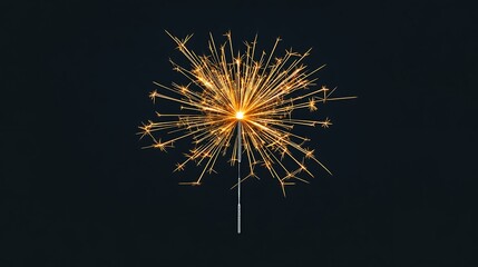 Obraz premium Glowing Sparklers Against a Dark Background: A Festive Celebration Image AI Generated