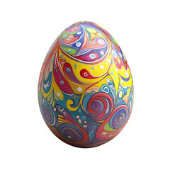 easter egg isolated on transparent background. Happy Easter