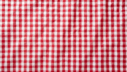 Red and white checkered tablecloth pattern. Tablecloth seamless pattern. Red color. 