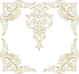 vector illustration sketch design ornament decoration carving for classic ethnic vintage traditional home interior 