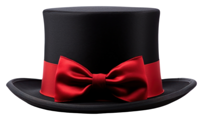 PNG Mad Hatter black hat red celebration.