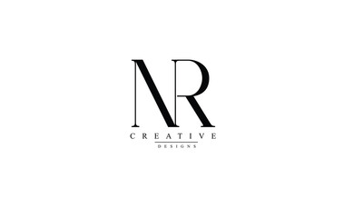 Alphabet letters Initials Monogram logo NR RN N R