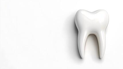 Fototapeta premium Clean White Tooth Model on a Simple Background AI Generated