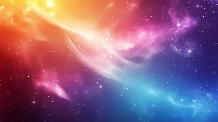 Waves of iridescent color undulate across the sky, vibrant spectrum, cosmic waves, kaleidoscopic skies. Opalescent Skies. Illustration