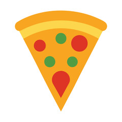 Pizza Icon Vector Art Illustration Delicious Food Graphics for Creative Designs