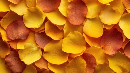 Yellow and orange rose petals background texture