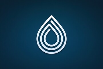 White Outline, Clean Lines, Modern Graphic, Abstract Design, Simple Logo Concept