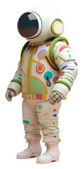 PNG Astronaut cartoon pattern standing.