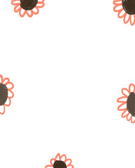 Sunflower doodling Frame